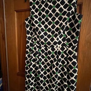 Dressbarn Blue and Green Dress With Pockets